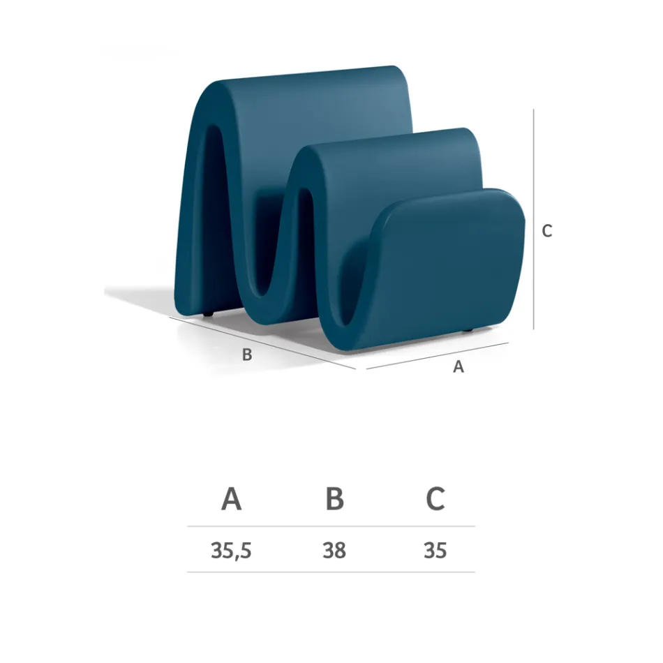 Moderní barevný polyetylenový stojan na časopisy vyrobený v Itálii - Munoz Viadurini
