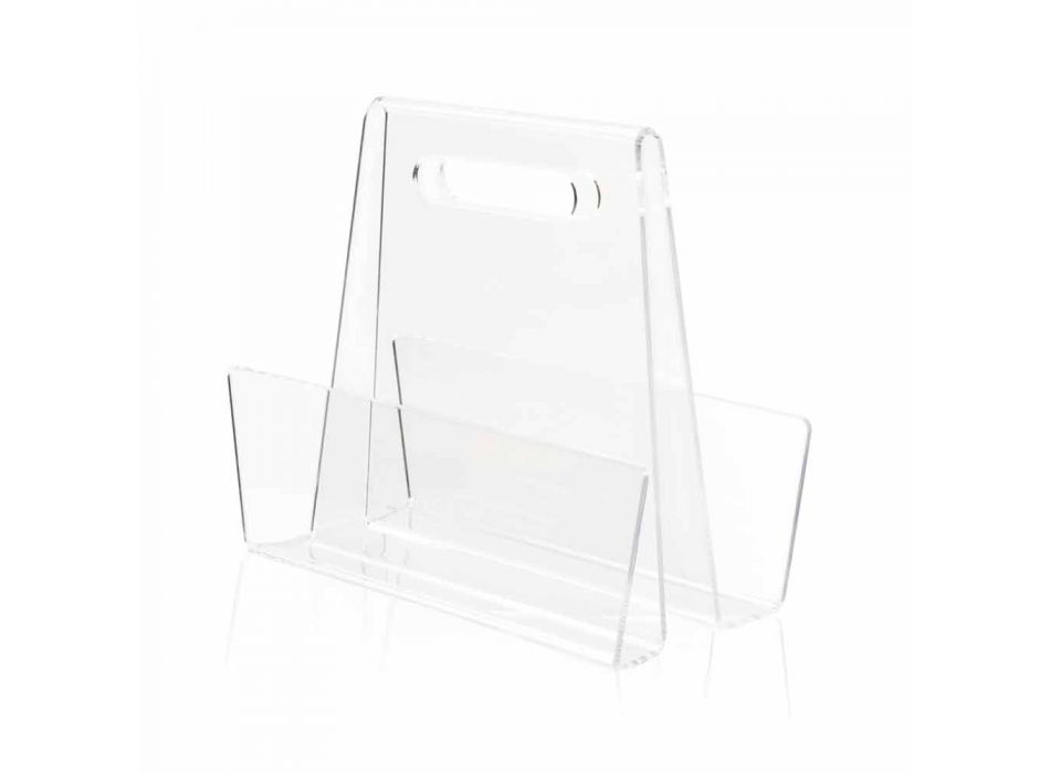 Moderní transparentní plexisklová časopisová stojan vyrobený v Itálii - Immoral Viadurini
