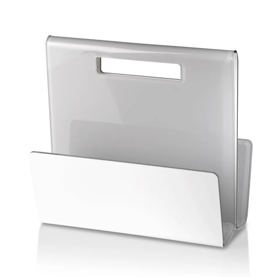 Stojan na časopisy do obývacího pokoje z barevného akrylového křišťálu Made in Italy - Osafo Viadurini