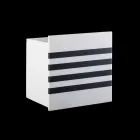 Držák do koupelny v bílém Corianu nebo s černými vložkami v italském designu - Elono Viadurini