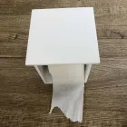 Držák do koupelny v bílém Corianu nebo s černými vložkami v italském designu - Elono Viadurini