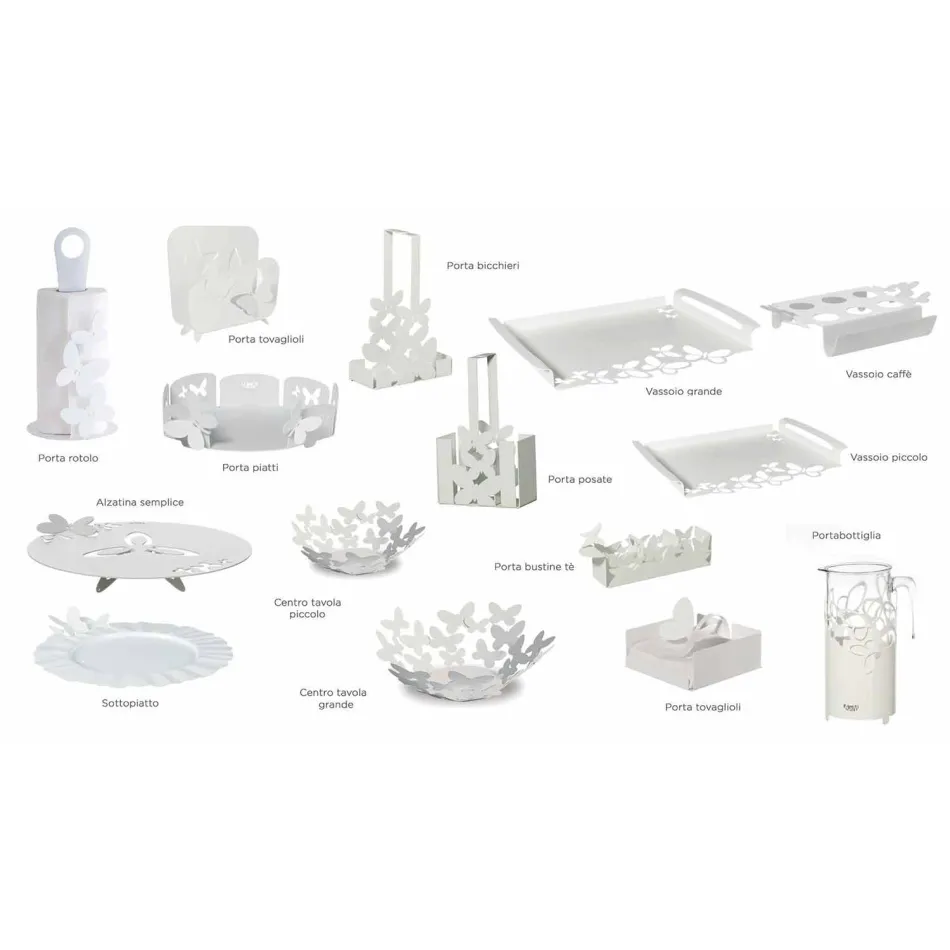 Moderní ruční kuchyňský držák role v železo, vyrobený v Itálii - Leiden Viadurini