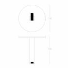 Držák a špendlík na papír v bílém Corianu nebo s černou vložkou, designová koupelna - Elono Viadurini