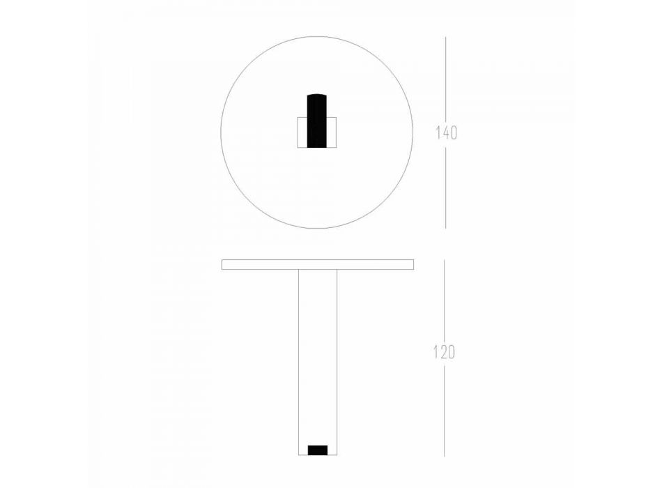 Držák a špendlík na papír v bílém Corianu nebo s černou vložkou, designová koupelna - Elono Viadurini