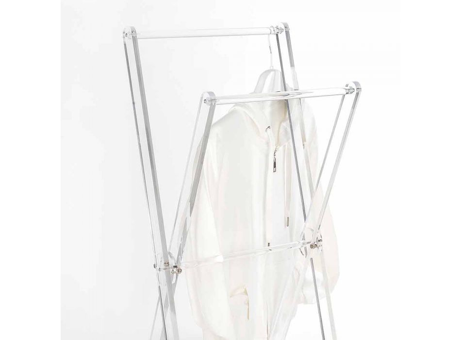 Designový stojan na ručníky v průhledném plexiskle nebo se dřevem - Stendio Viadurini