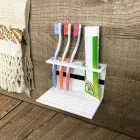 Držák na zubní kartáček do koupelny v provedení White Corian Design Made in Italy - Elono Viadurini