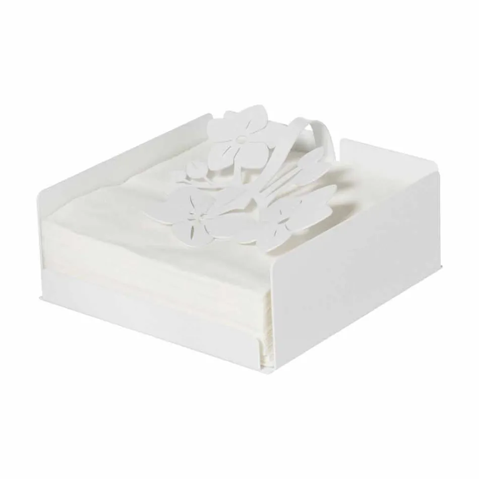 Moderní nízký květinový držák ubrousku v železné modré, bílé nebo bahenní - Marken Viadurini