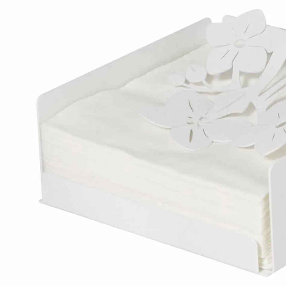 Moderní nízký květinový držák ubrousku v železné modré, bílé nebo bahenní - Marken Viadurini