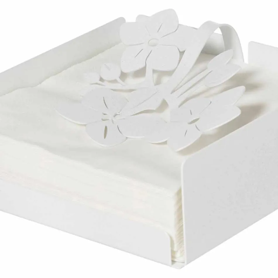 Moderní nízký květinový držák ubrousku v železné modré, bílé nebo bahenní - Marken Viadurini