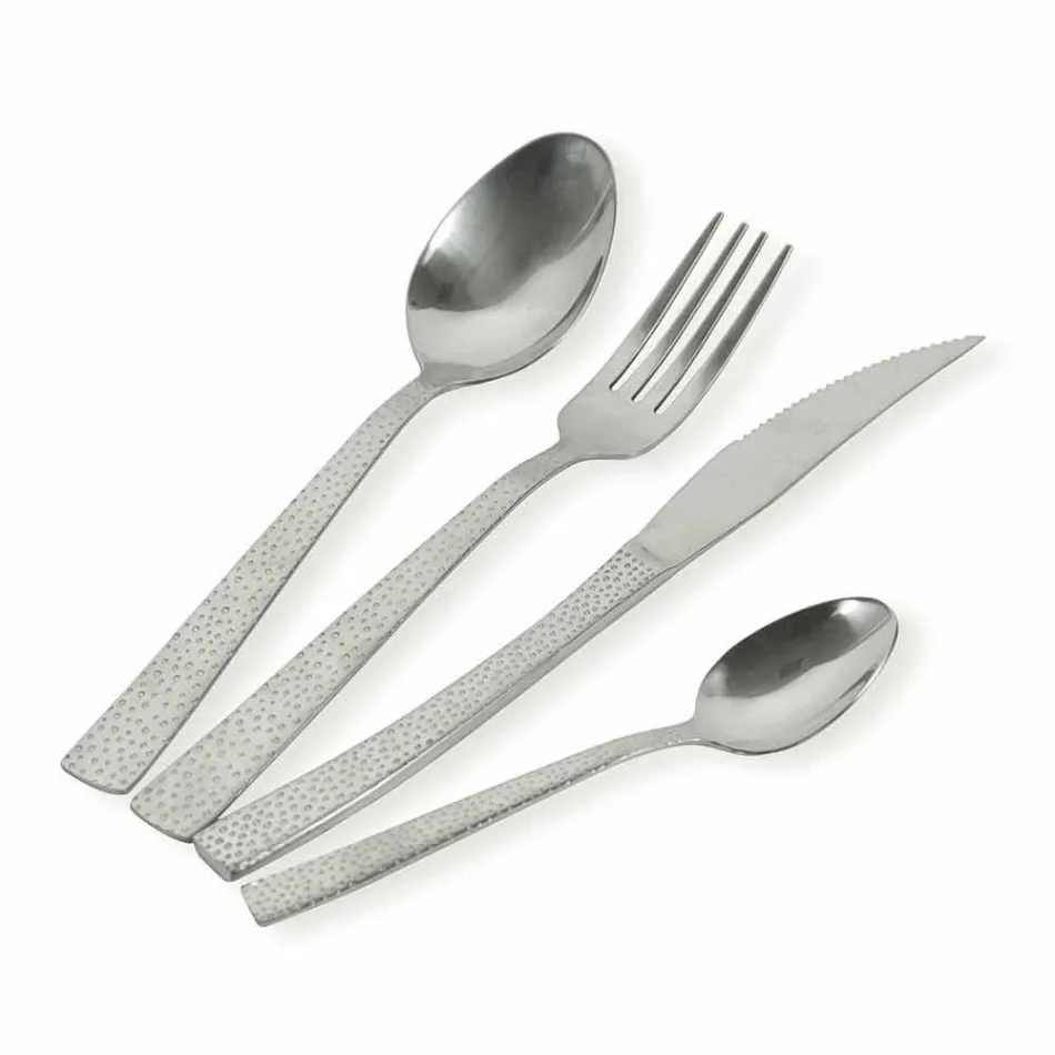 24dílný návrhář obsluhující příbory z Tortoiseshell Effect Steel - Rockpos Viadurini