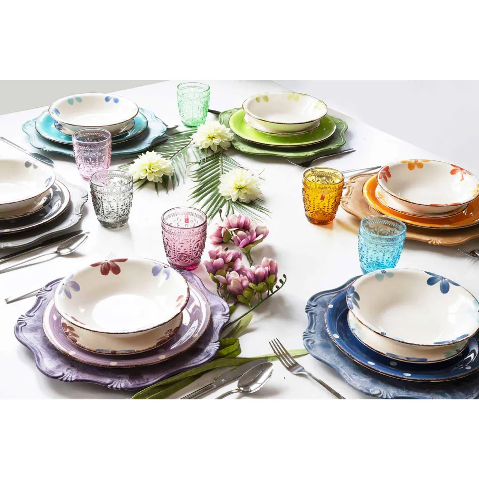 Design servírovací příbory z saténové oceli 24 kusů kompletní - fayette Viadurini