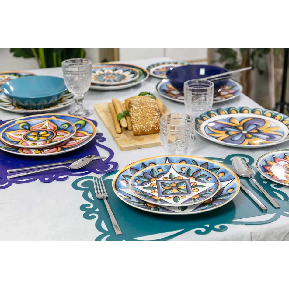 Design servírovací příbory z saténové oceli 24 kusů kompletní - fayette Viadurini