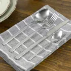 Design servírovací příbory z saténové oceli 24 kusů kompletní - fayette Viadurini