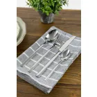 Design servírovací příbory z saténové oceli 24 kusů kompletní - fayette Viadurini