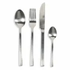 Design servírovací příbory z saténové oceli 24 kusů kompletní - Fayettepos Viadurini