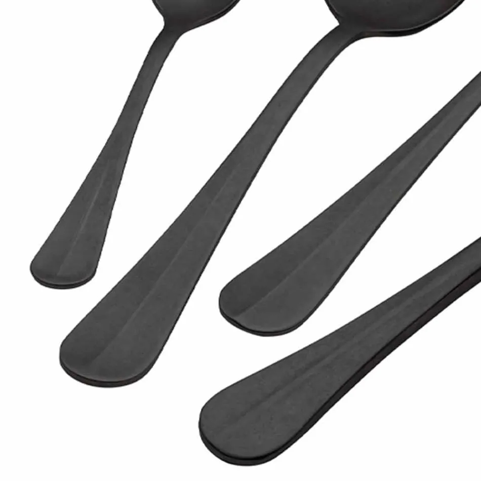 Luxusní designové ocelové příbory Vintage barevný efekt 24 kusů - tygr Viadurini