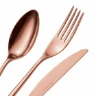 24dílné luxusní leštěné nebo pískované barevné příbory z nerezové oceli - Lapis Viadurini