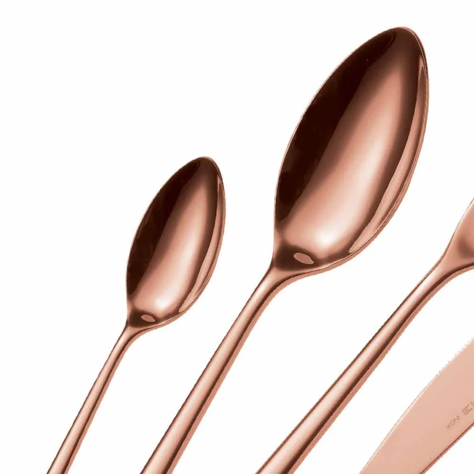 24dílné luxusní leštěné nebo pískované barevné příbory z nerezové oceli - Lapis Viadurini