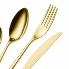 24dílné luxusní leštěné nebo pískované barevné příbory z nerezové oceli - Lapis Viadurini