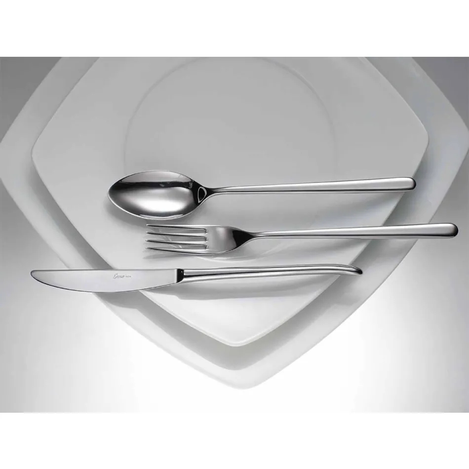 24dílné luxusní leštěné nebo pískované barevné příbory z nerezové oceli - Lapis Viadurini