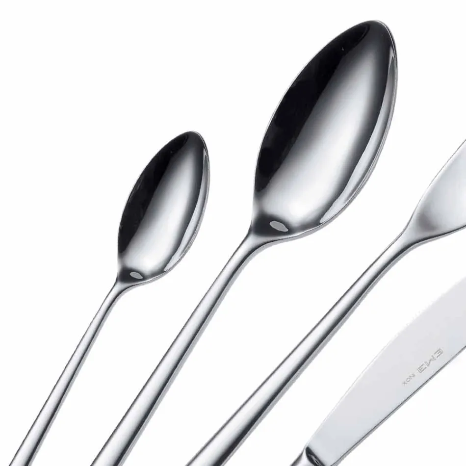 24dílné luxusní leštěné nebo pískované barevné příbory z nerezové oceli - Lapis Viadurini