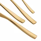 24dílný luxusní designový příbor z pískované nebo barevně leštěné oceli - plachý Viadurini