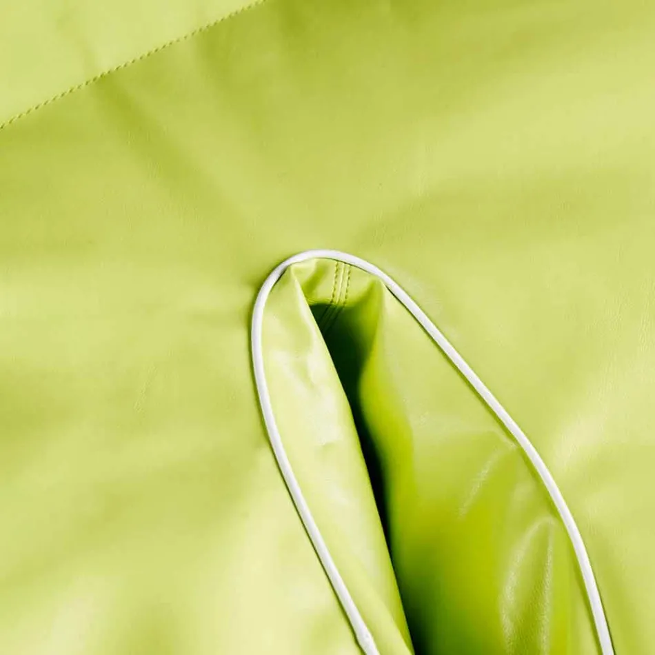 Pouf exteriéru i interiéru faux kůže odpuzující vodu námořních Philo Viadurini