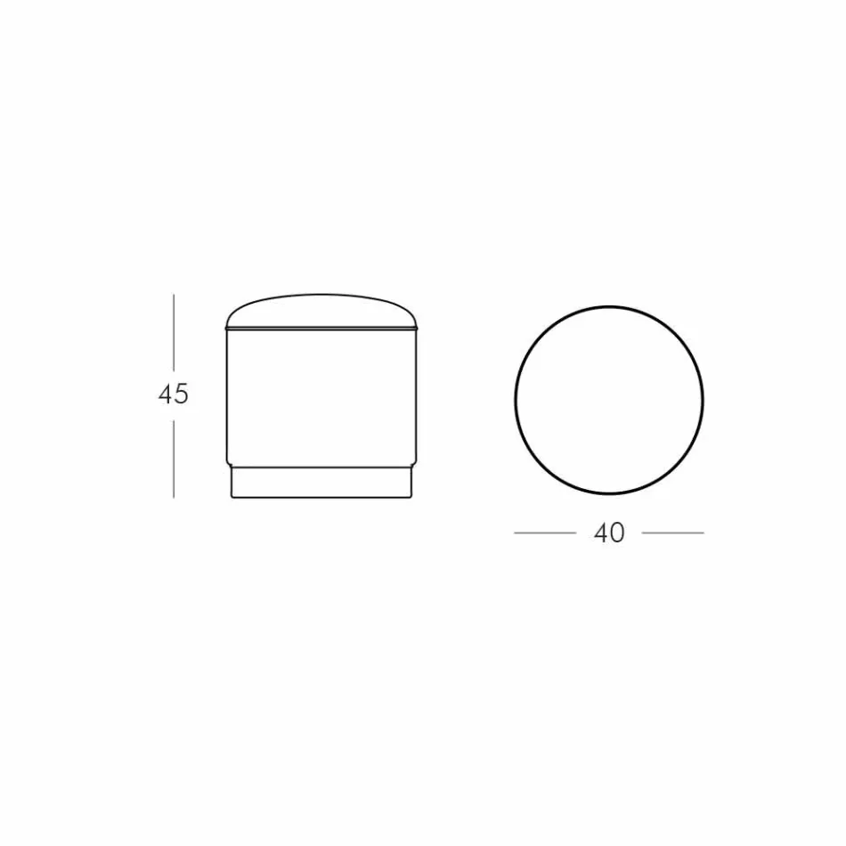 Pouf pro outdoor, z polyetylenu a textilu nebo kůže - Mara Slide Viadurini