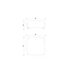 Zahradní pouf vycpaný a potažený látkou vyrobenou v Itálii - máslo Viadurini