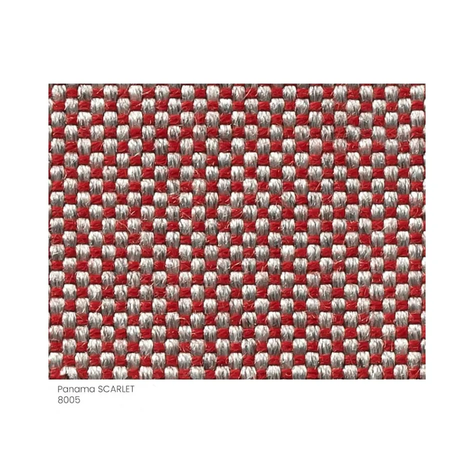 Látkový zahradní puf s kovovými nožičkami vyrobený v Itálii - máslo Viadurini