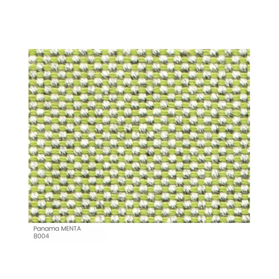 Látkový zahradní puf s kovovými nožičkami vyrobený v Itálii - máslo Viadurini