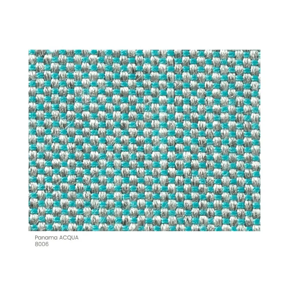 Látkový zahradní puf s kovovými nožičkami vyrobený v Itálii - máslo Viadurini