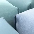 Látkový zahradní puf s kovovými nožičkami vyrobený v Itálii - máslo Viadurini