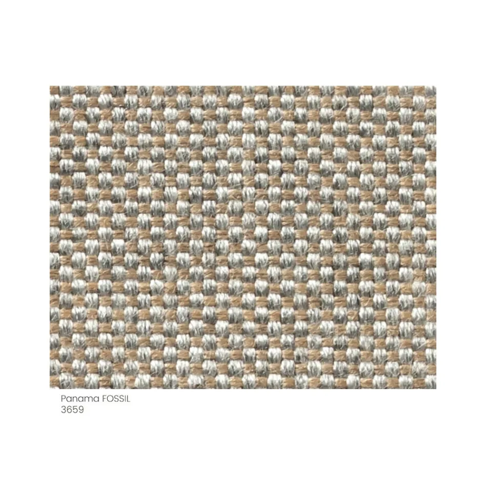 Látkový zahradní puf s kovovými nožičkami vyrobený v Itálii - máslo Viadurini