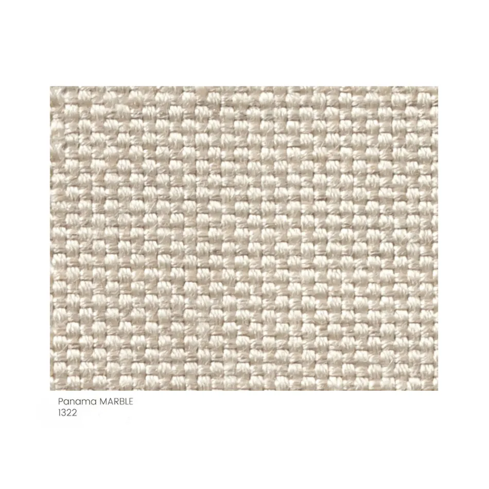 Látkový zahradní puf s kovovými nožičkami vyrobený v Itálii - máslo Viadurini