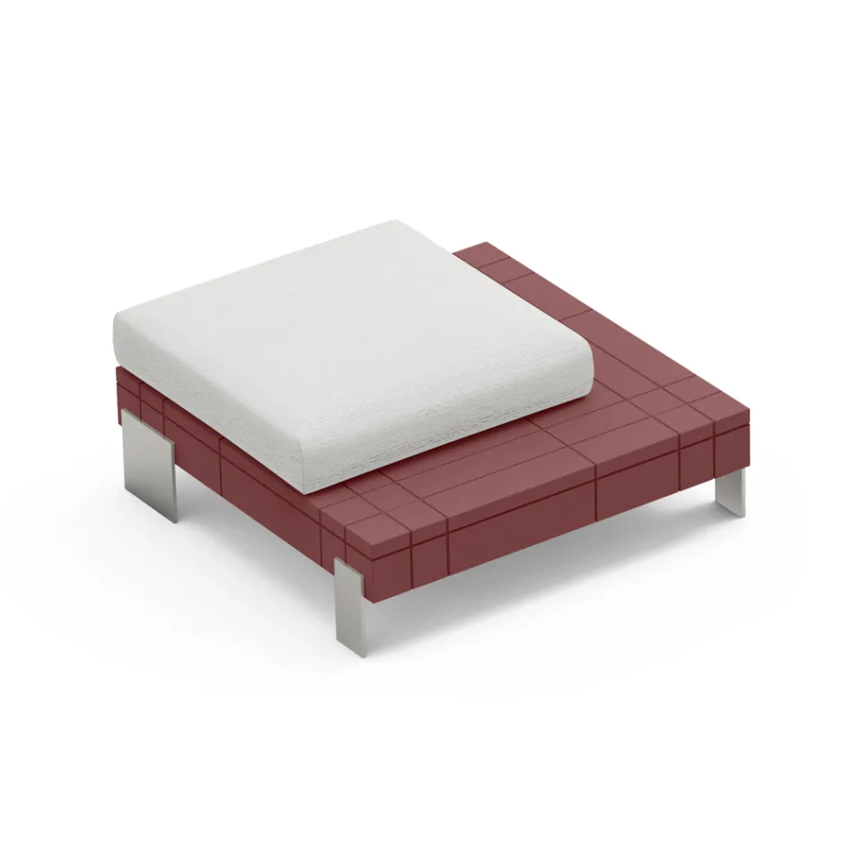 Pouf do obývacího pokoje z polyetylenu různých barev - Orbis Viadurini