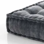 Ethnic Square Pouf v Patchwork Fabric nebo Velvet - Fiber Viadurini