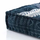 Ethnic Square Pouf v Patchwork Fabric nebo Velvet - Fiber Viadurini