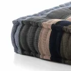 Ethnic Square Pouf v Patchwork Fabric nebo Velvet - Fiber Viadurini