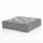 Ethnic Square Pouf v Patchwork Fabric nebo Velvet - Fiber Viadurini