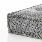 Ethnic Square Pouf v Patchwork Fabric nebo Velvet - Fiber Viadurini