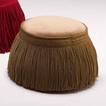 Čalouněné pouf obývací pokoj luxusní classic konstrukční průměr 60 cm, Simon Viadurini