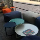 Měkký obdélníkový osmanský pouf pro vnitřní a venkovní použití v tkanině - Naemi Viadurini