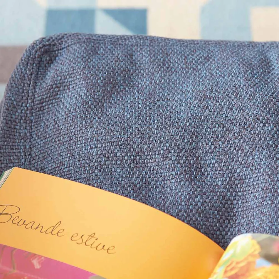 Měkký obdélníkový osmanský pouf pro vnitřní a venkovní použití v tkanině - Naemi Viadurini