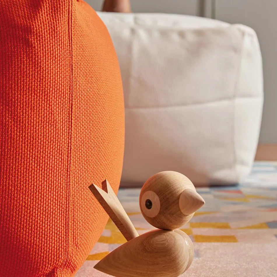 Měkký čtvercový pouf pro vnitřní i venkovní použití z látky různých barev - Naemi Viadurini