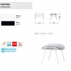 Varaschin Letní venkovní pouf / podnož z tkaniny a oceli Viadurini