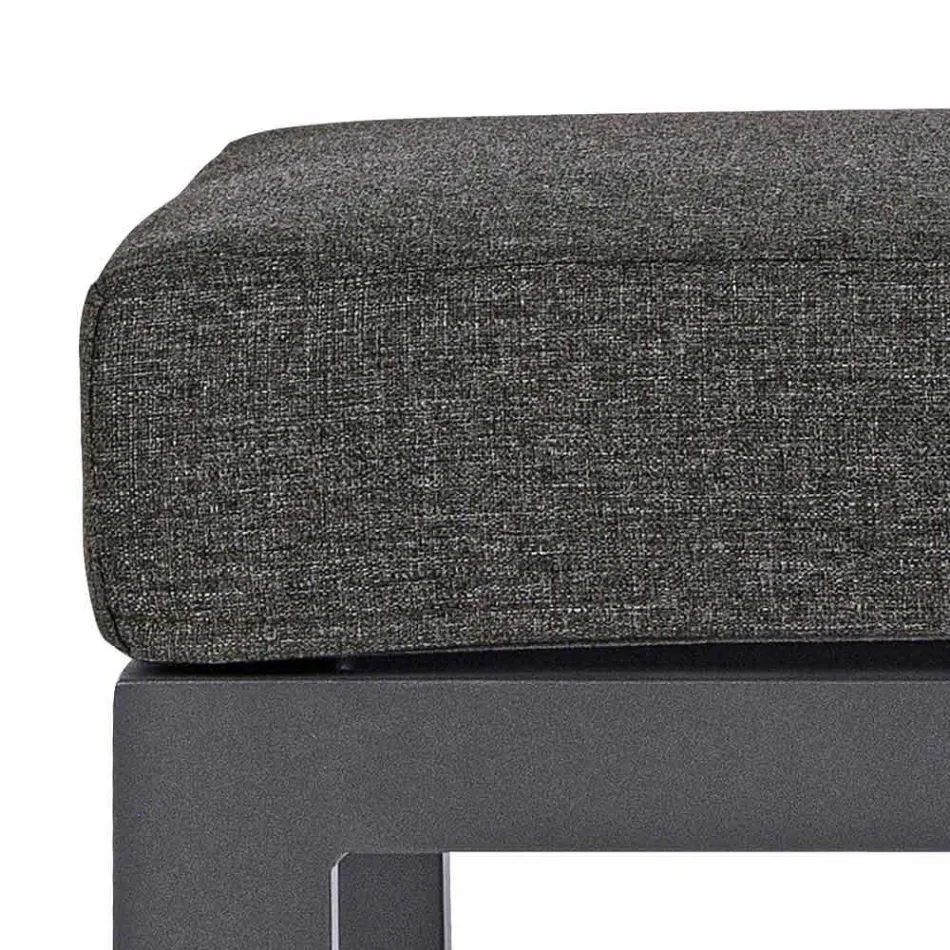 Podnožka podnožky z odnímatelné látky a lakovaného hliníku - Nathy Viadurini