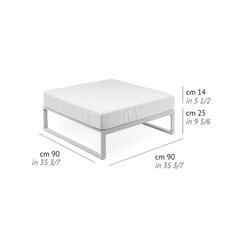 Čtvercový pouzdro na venkovní hliník 3 povrchové úpravy Luxusní design - Julie Viadurini