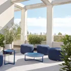 Kulatý zahradní Pouf z polypropylenu ve 3 barvách Made in Italy - Francisco Viadurini