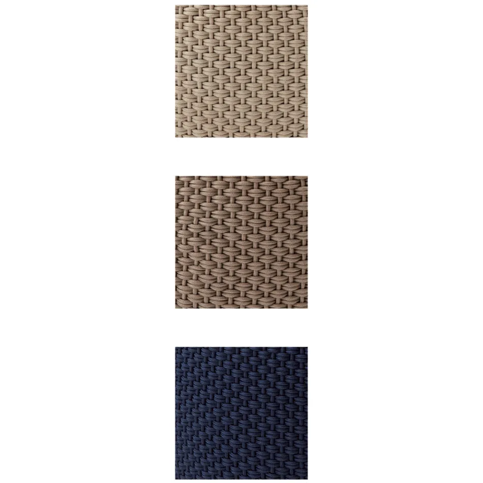 Kulatý zahradní Pouf z polypropylenu ve 3 barvách Made in Italy - Francisco Viadurini